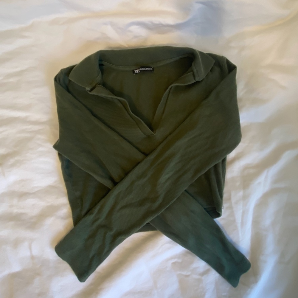 ZARA COLLARED LONG SLEEVE
